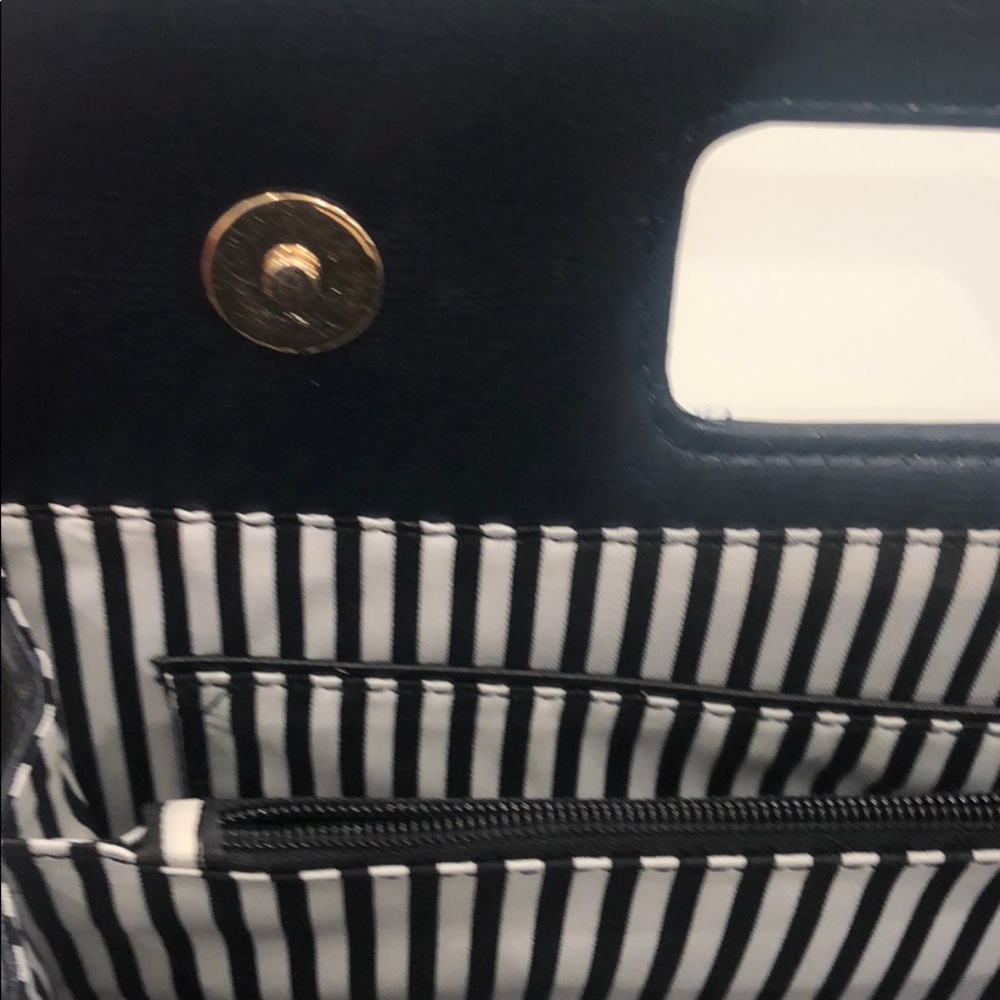Never Used Navy Blue Top Handle Clutch - Picture 6 of 13